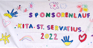 Banner Sponsorenlauf Kita St. Servatius