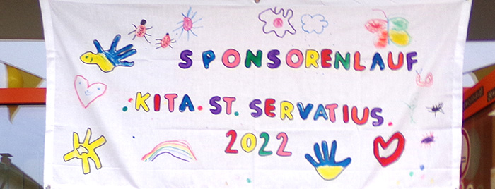 Banner Sponsorenlauf Kita St. Servatius